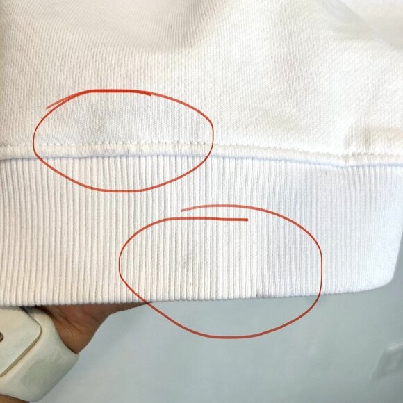 NWT Just Cavalli White cropped Crew-Neck sweatshirt Side Arm Logo Size M sweater - Picture 10 of 12